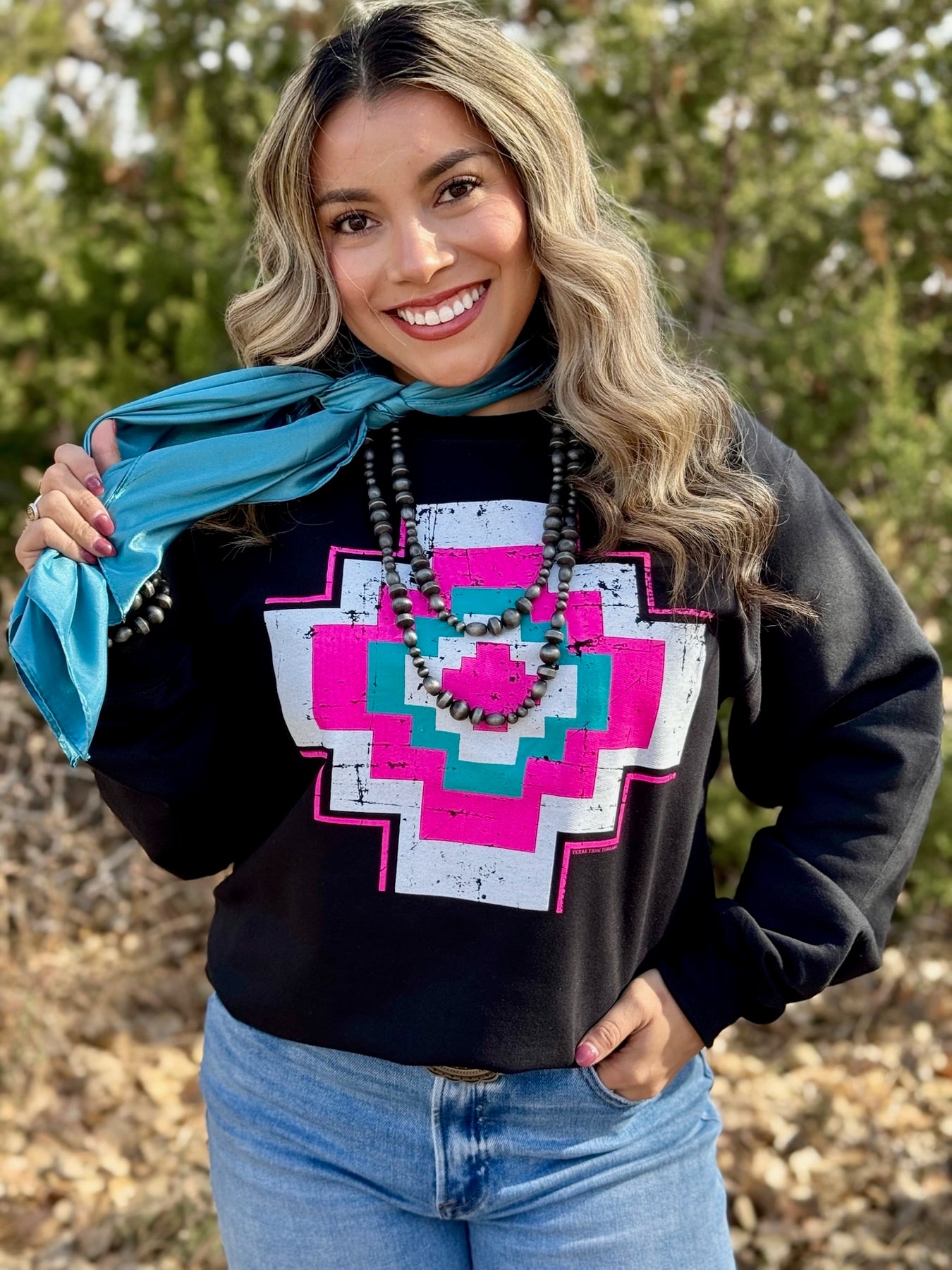 Kandi Aztec Sweatshirt – Texas True Threads