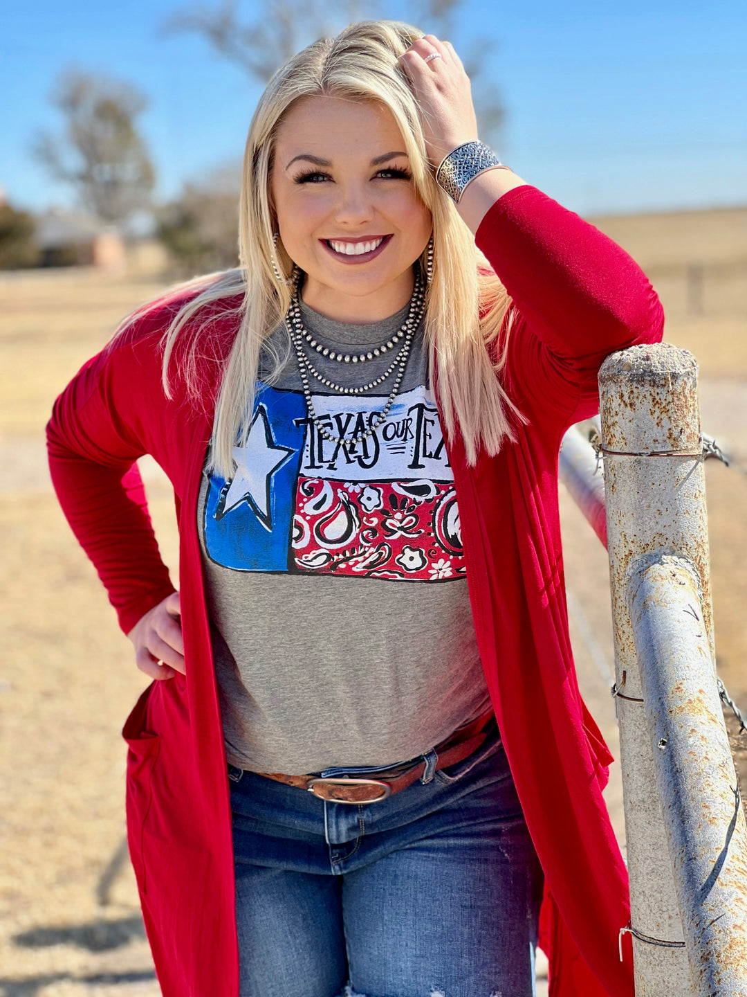 Ruby Red Soft Mid-Length Cardigan – Texas True Threads