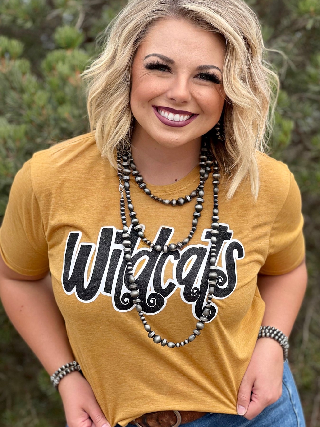 Handwritten Glitter Mascot Tee - Customizable – Texas True Threads