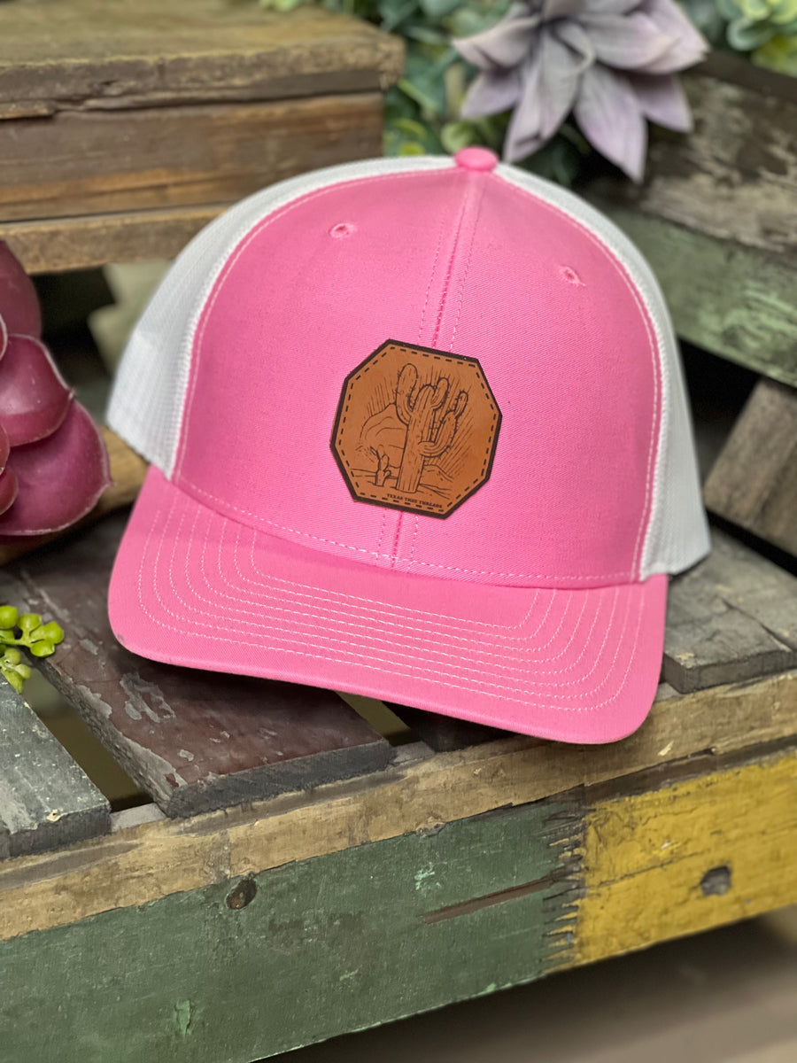 Cactus Scene on Pink Cap – Texas True Threads