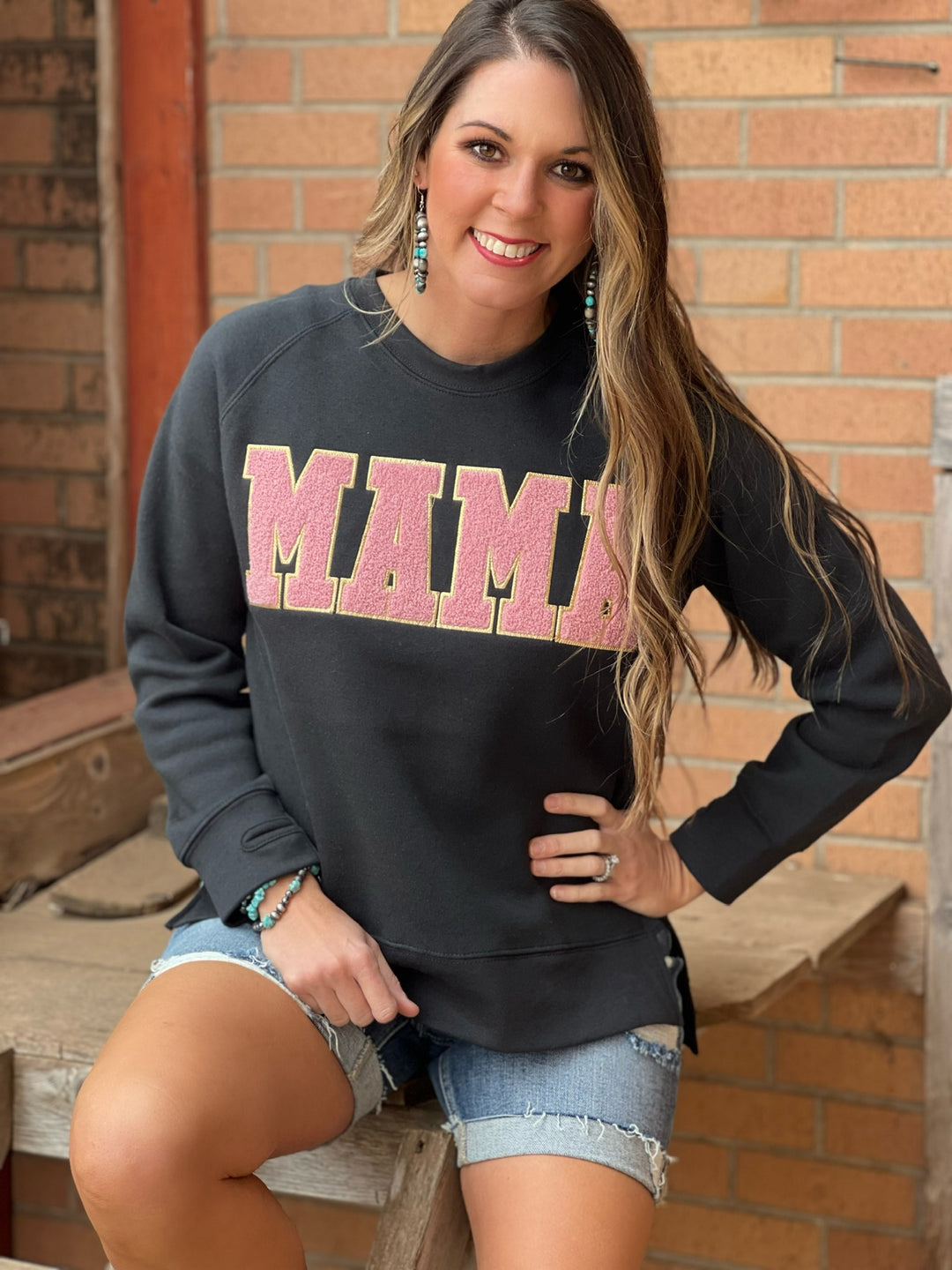 Mama Chenille Applique Sweatshirt – Texas True Threads